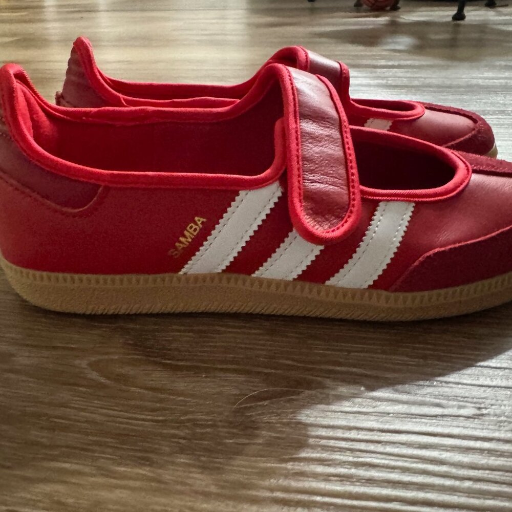 Adidas Samba Jane Red Sold Out Like New Sz 8 - Picture 3 of 8
